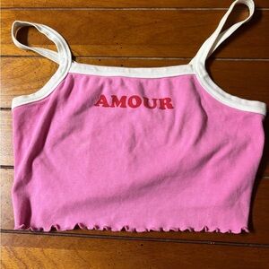 Pink 'Amour' Women's Tank Top Forever 21